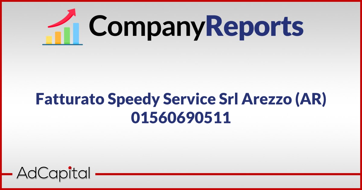 Fatturato Speedy Service Srl Arezzo AR 01560690511